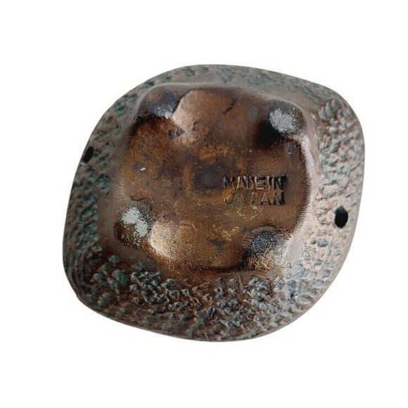 Antique Ornate Hand Crafted Temple Copper Finish Incense Burner Pottery Japan - Picture 6 of 13